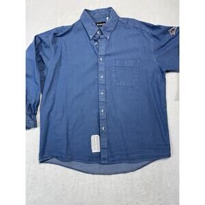 Bulwark Flame Resistant Shirt Mens XLRG Blue Denim Button Down 3 Avail. Arc 7.7